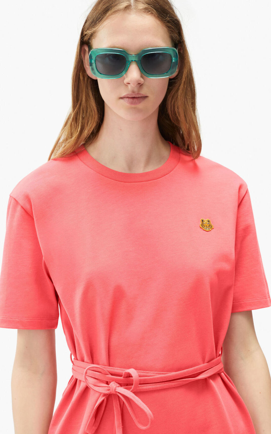 Vestidos Kenzo Tiger Crest T shirt Mujer Coral SBU059712